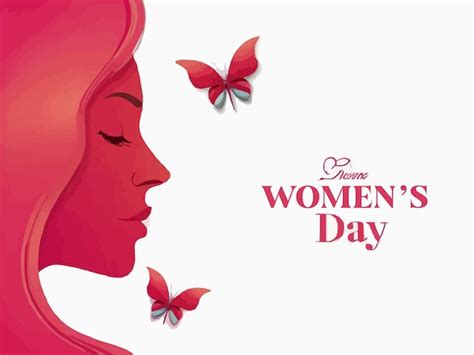 Premium Vector 8 March Womens Day Greeting Card Design