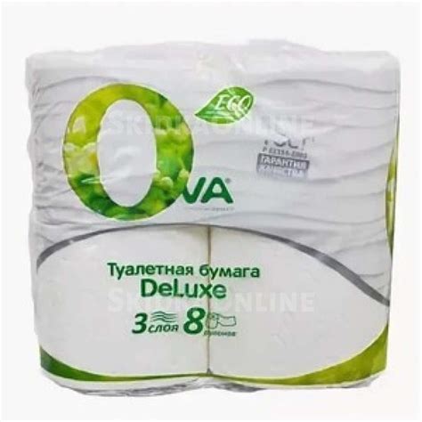 Туалетная бумага OVA 3сл А8 Белая/12палп купить, отзывы, фото, доставка ...
