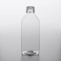 32 Oz Customizable Square Milkman PET Clear Bottle 77 Case