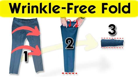 A Clever Way To Fold Pants To Avoid Wrinkles Step By Step Youtube