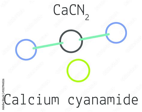 Calcium cyanamide CaCN2 molecule Stock Vector | Adobe Stock