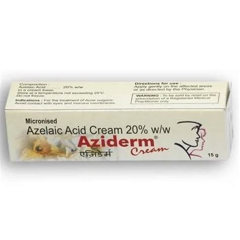 Finished Product Azelaic Acid Aziderm Cream Packaging Size Gm Dose