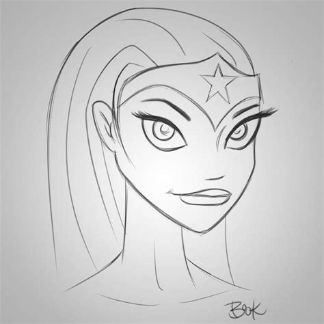 Wonder Woman Head Sketch By Joshbook On Deviantart