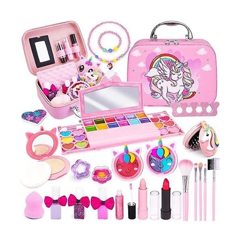 Chennyfun Maquillage Enfant Jouet Filles 23 Pcs Lavable Malette Ma