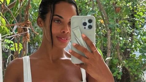 Rochelle Humes Showcases Her Jaw Dropping Figure In A Skimpy White Bikini During Her Sun Soaked