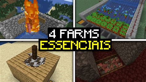 FARMS ESSENCIAIS PARA O SEU MINECRAFT SURVIVAL 1 17 YouTube