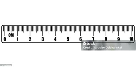 Ruler Scale Measure Vector Icon Length Measurement Scale Chart ...