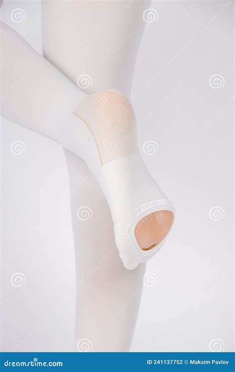 Anti-embolic Compression Hosiery For Surgery Isolated On White. Medical ...