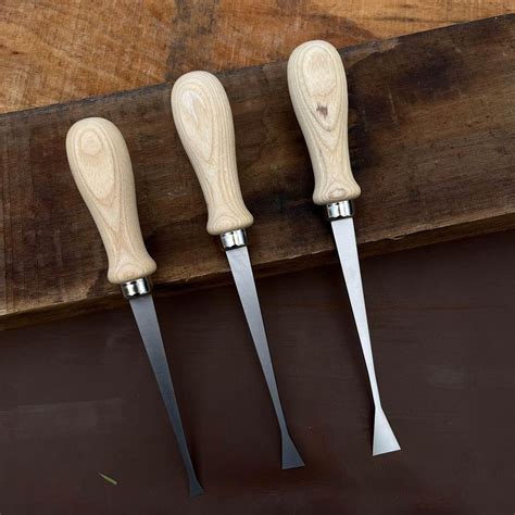 Fishtail Mhg Chisel 3 Pcs Set Fine Honed Blade Alasdair Davidson