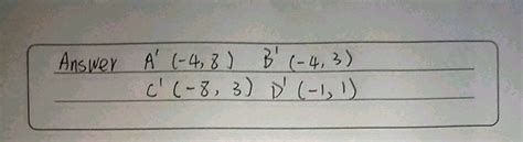 Solved Mrs Richards Drew Polygon ABCD Below Kelly Reflected The