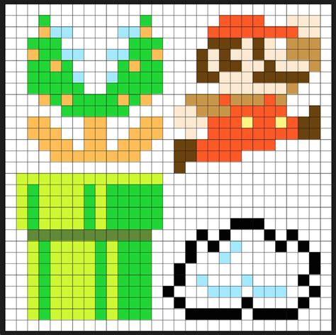 Super Mario Item Block Coin Bank + Sprites Kit - Perler Bead Project ...