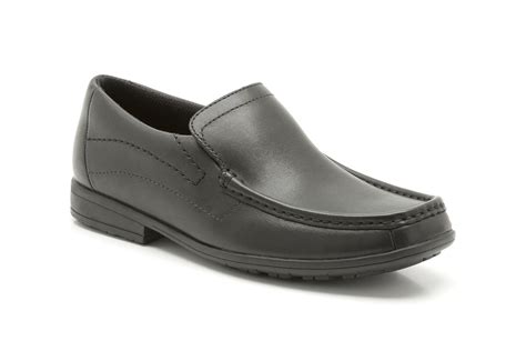 Clarks Boys School Greinton Bl Leather Shoes In Black: Amazon.co.uk ...