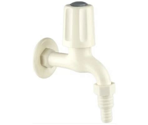 White Round PTMT Nozzle Bib Cock For Bathroom Fitting At Rs 100 Piece