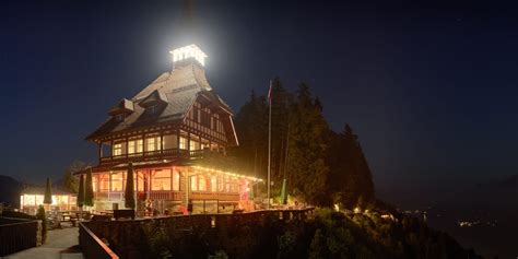 Harder Kulm By Night Panoramarestaurant Harder Kulm