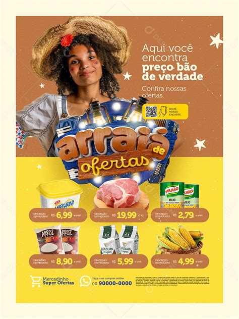 Arraiá De Ofertas Supermercado Margarina Carne Milho Verde Social Media