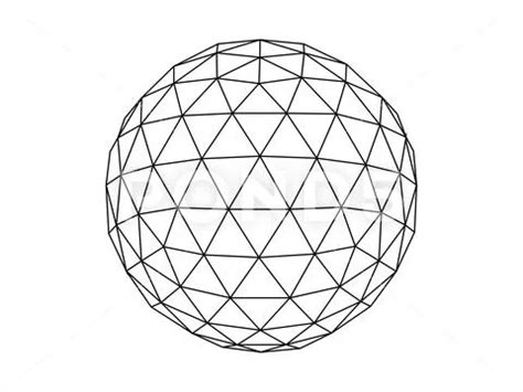 Geodesic Sphere Illustration Vector Graphic