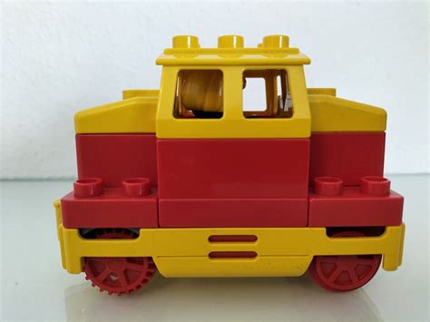 Lego Duplo Lok Diesellok 2961 Zug Eisenbahn Rot Mit 2 Waggons Top In