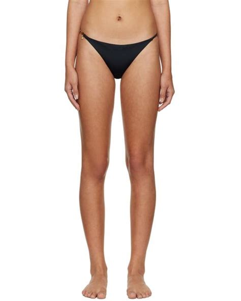 Versace Black Greca Bikini Bottoms Lyst