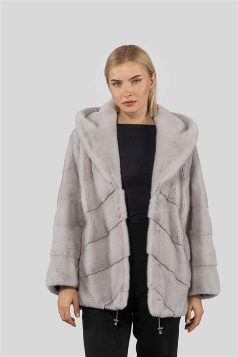 Silver Grey Mink Fur Jacket Real Fur Haute Acorn