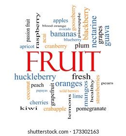 Fruit Word Cloud Concept Great Terms Shutterstock