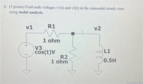 Solved Points Find Node Voltages V T And V T In Chegg