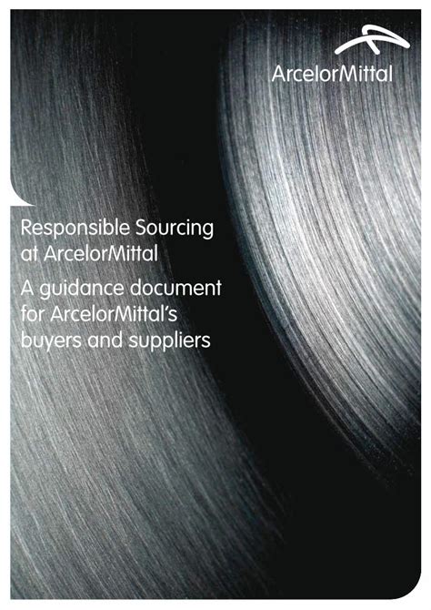 Pdf Responsible Sourcing At Arcelormittal A Guidance Document For