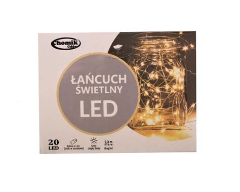 Lampki na baterie 20 LED na druciku biały ciepły 2636 Cena Opinie