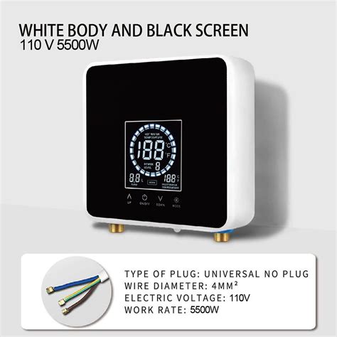 W Tankless Hot Water Heater Shower Electric Portable Instant Boiler Bathroom Walmart