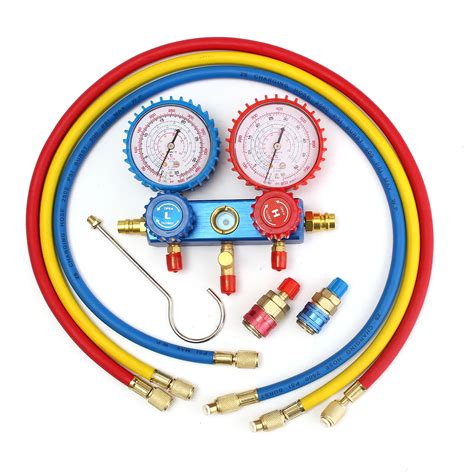 Auto Manifold Gauge Set A C R A Refrigerant Charging Hose With