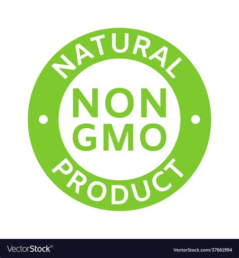 Natural And Organic Cosmetic Non Gmo Label Vector Image