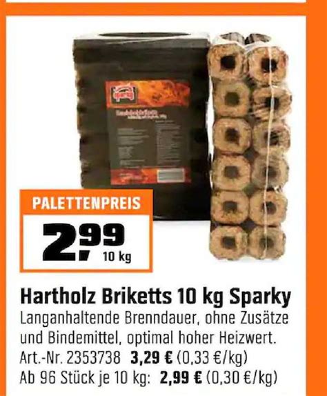 Hartholz Briketts Kg Sparky Angebot Bei Obi Prospekte De