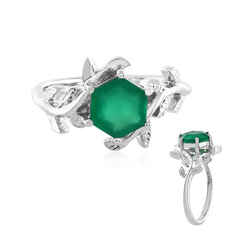 Anillo en plata con Ónix verde 3444YF Juwelo Joyas