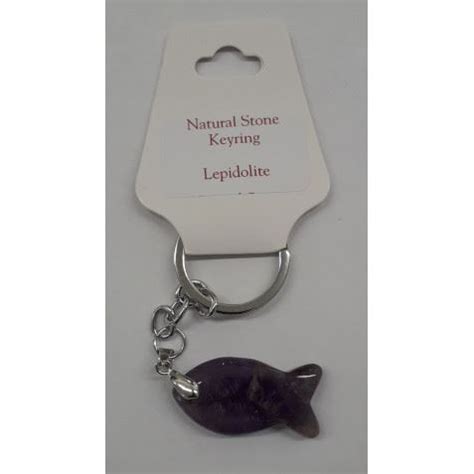 National Shrine Of Saint Jude Natural Stone Fish Keyring