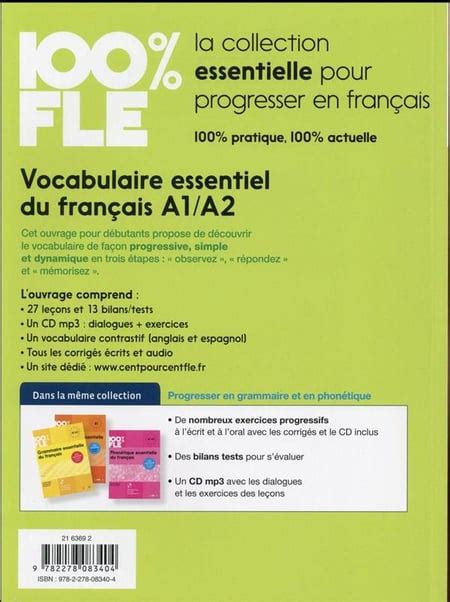 Fle Vocabulaire Essentiel Du Fran Ais Niveau A Caroline