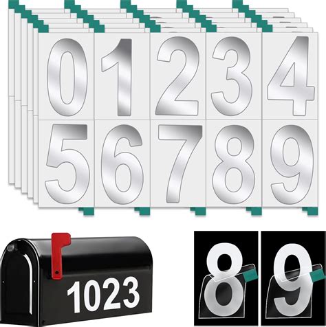 Amazon Reflective Mailbox Numbers For Outside Sets Modern