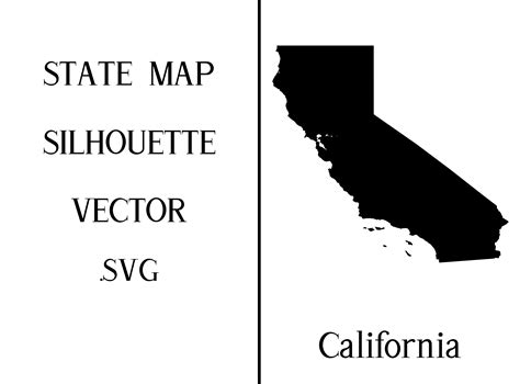 California State Map Silhouette Svg Graphic By Mappingz · Creative Fabrica