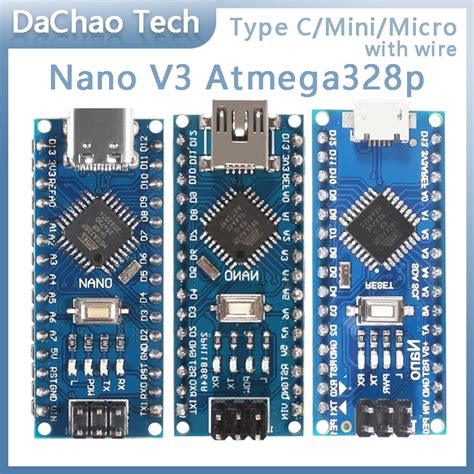 Mini Micro Usb Type C Avec Le Contr Leur Arduino Nano Pour Arduino