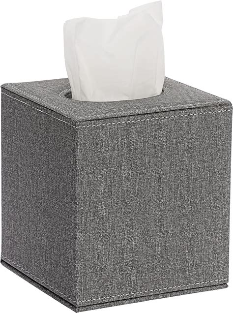 Amazon Sumnacon Square Linen Tissue Box Cover Stylish Cube