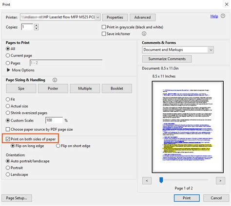 Doppelseitiges Drucken Adobe Acrobat Reader Dc