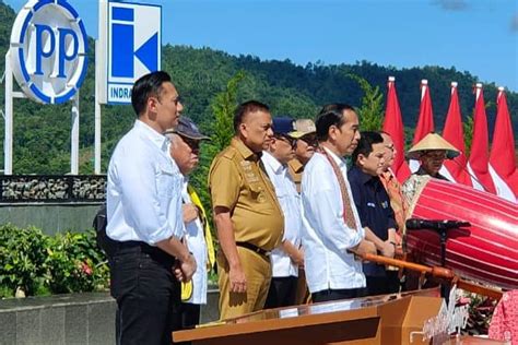 Presiden Jokowi Resmikan Bendungan Lolak Dan Inpres Jalan Daerah