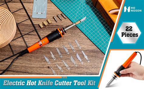 22 Pieces Electric Hot Knife Cutter Tool Kit Include Heat Cutter Multipurpose Stencil Cutter 16