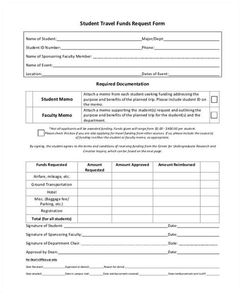 Free 37 Travel Request Form Examples In Pdf Ms Word Excel