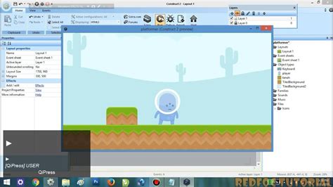 Tutorial Construct 2 Membuat Game Platformer Part 1 YouTube