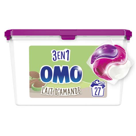 3x27 Capsules De Lessive Omo 3en1 Lait D Amande 81 Lavages