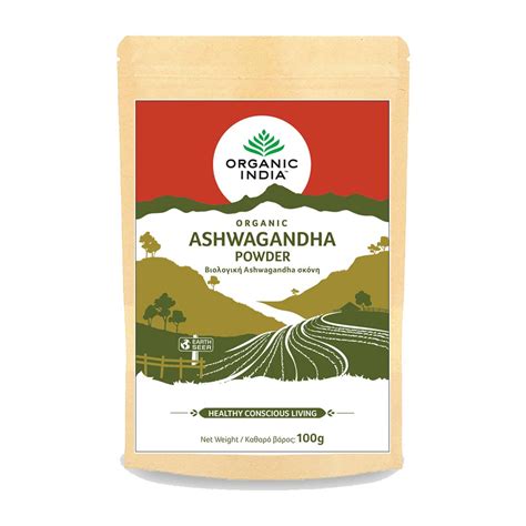 Organic India Organic Ashwagandha Powder 100g Healthland Co