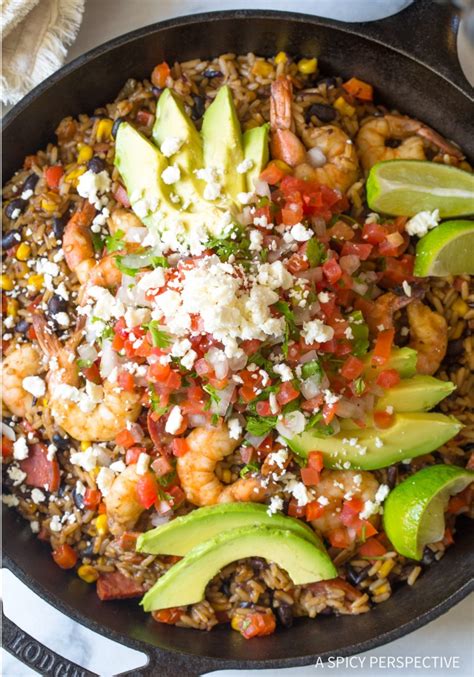 One Pot Shrimp Black Bean Rice Skillet A Spicy Perspective