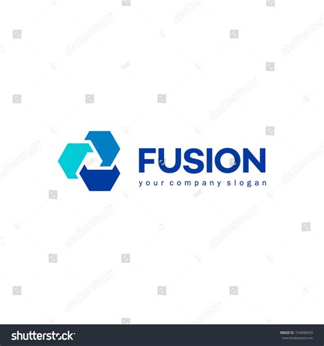 Vector Abstract Logo Design Business Fusion Stock Vector Royalty Free