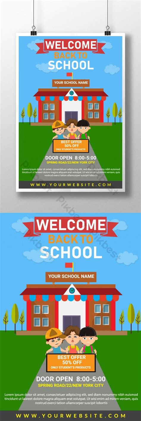 Welcome Back To School Poster | AI Free Download - Pikbest