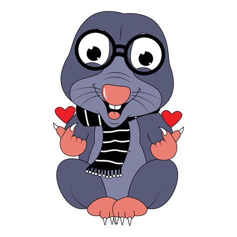 cute mole animal cartoon graphic 21335446 Vector Art at Vecteezy