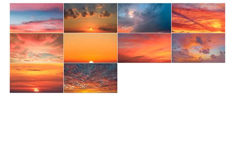 Sunset Sky Replacement Pack For Photoshop 2021 And Late Design Cuts